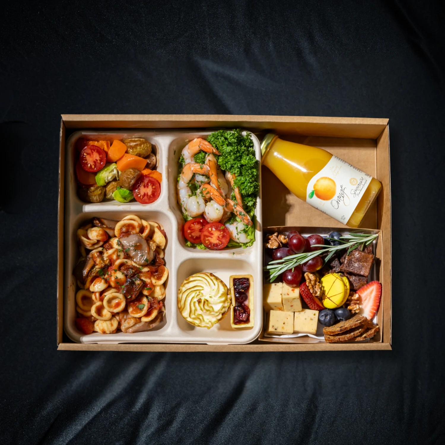 Festive Gourmet Bento - Honey-Herb Prawn Bento