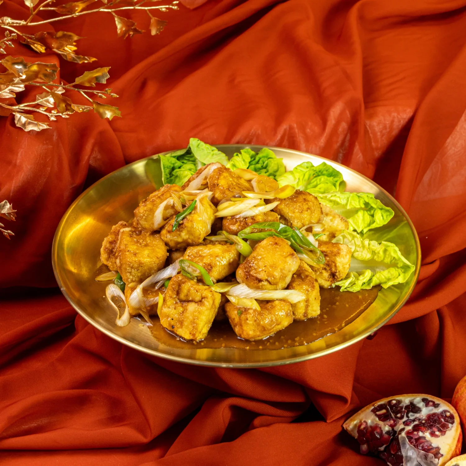 Fragrant Wok-Fried Tau Kwa with Leek in Superior Soy (serves 4-6 pax)