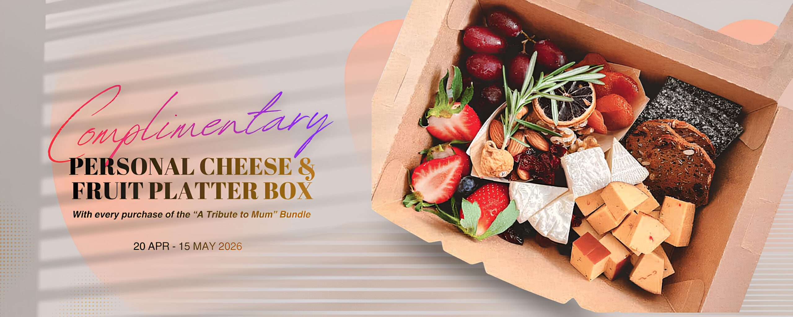 Free Personal Cheese & fruit platter box